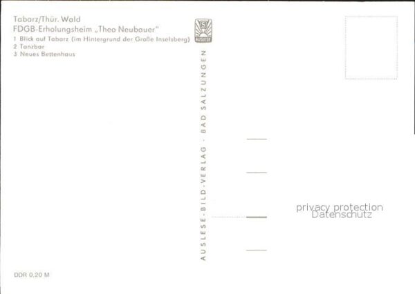 Tabarz Erholungsheim Theo Neubauer – Bild 2