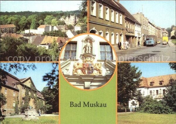 Bad Muskau Oberlausitz altes Schloß Wappen Moorbad