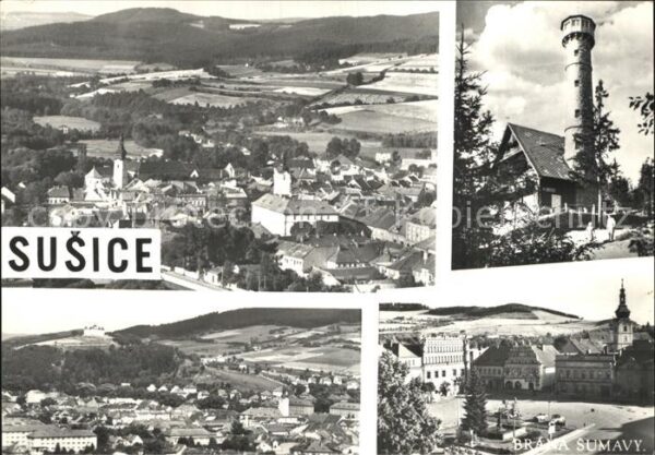 Susice Fliegeraufnahme Turm