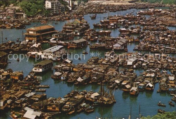 Aberdeen Hong Kong Fliegeraufnahme Boote