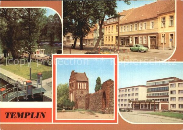 Templin Schleuse Markt Stadtmauer Wiekturm Pren