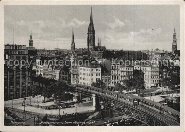 Hamburg Stadtpanorama Rödingsmarkt