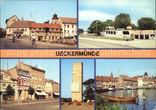 Ueckermuende Mecklenburg Vorpommern Hafen Karl Marx Platz Ehrenmal Sowjetar
