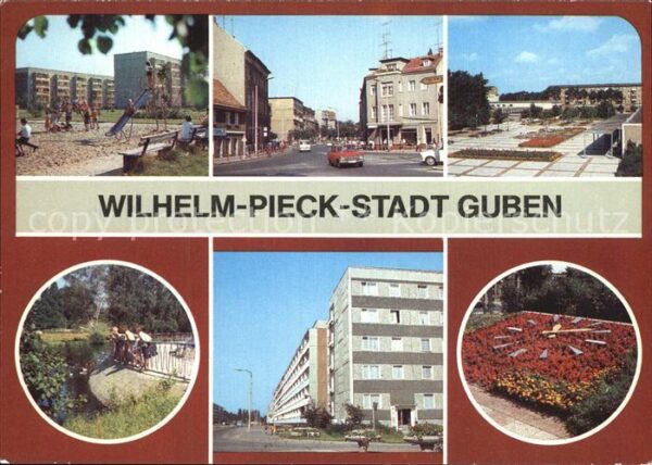Guben Wilhelm Pieck Stadt Blumenuhr Stadtpark