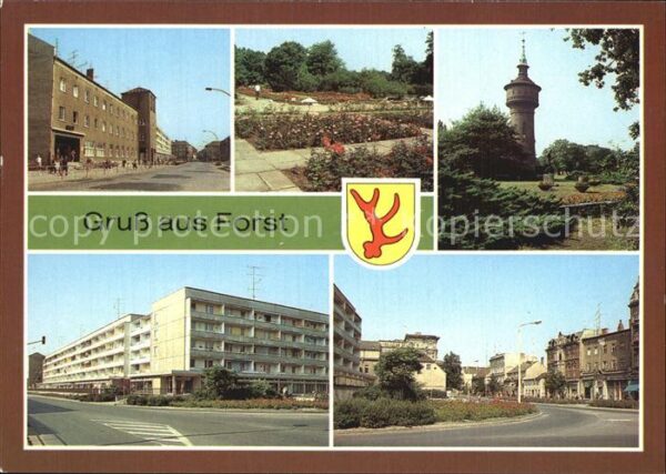 Forst Lausitz Post Rosengarten Wasserturm Berliner St