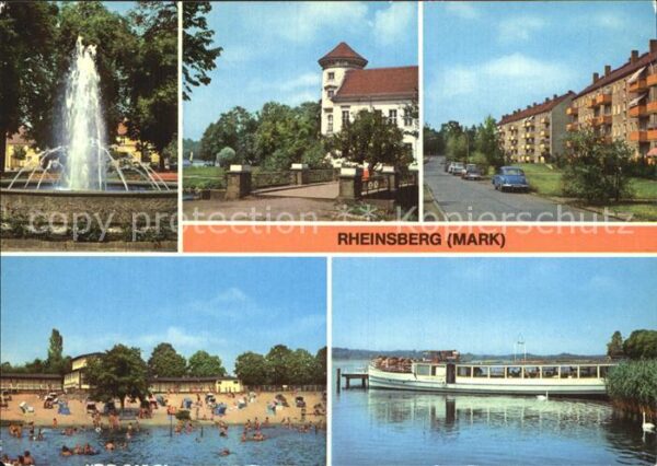 Rheinsberg Springbrunnen Schloss Joliot Curie Stra