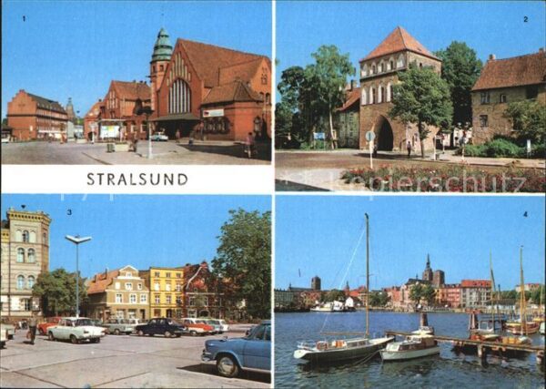 Stralsund Mecklenburg Vorpommern Bahnhof Kniepertor Leninplatz Hafen