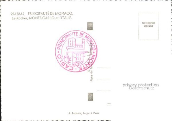Monaco Schloss Felsen Monte Carlo Italien – Bild 2