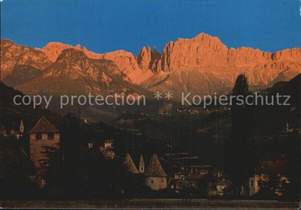 Bolzano Rosengarten Sonnenuntergang