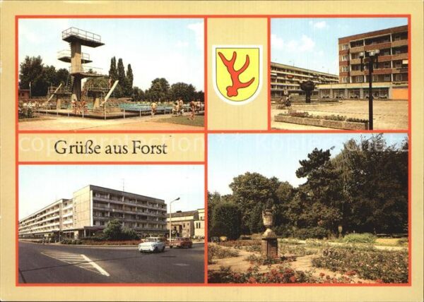 Forst Lausitz Springbrunnen Berliner Straße Rosengart