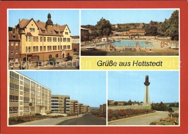 Hettstedt Rathaus Freibad Polytechnische Oberschu