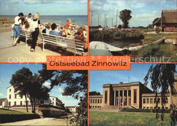 Zinnowitz Ostseebad Strand Achterwasser Erholungsheim VEB C