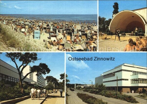 Zinnowitz Ostseebad Strand Konzertpavillon Erholungsheim IG