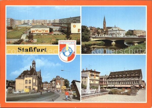 Stassfurt Leninbrücke Bodering Post Karl Marx Str