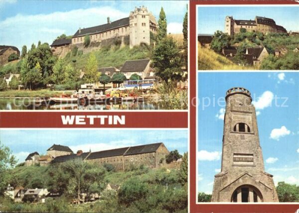 Wettin Wettin-Loebejuen Unterburg Saale Fähre Friedensturm