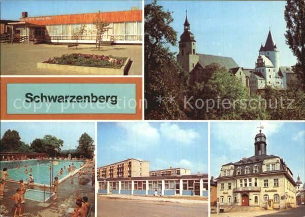 Schwarzenberg Erzgebirge Gaststätte Roter Löwe Schloss Kirche Fr