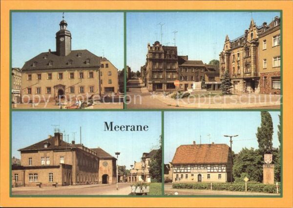 Meerane Rathaus Ernst Thälmann Platz Bahnhof Ga