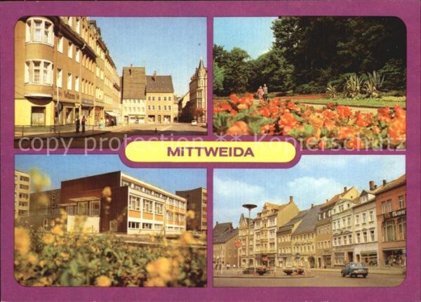 Mittweida Markt Schwanenteich Poliklinik