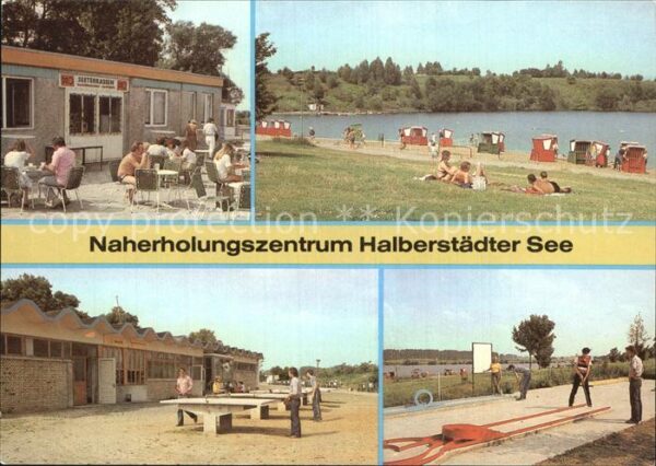 Halberstadt See Strand Minigolfanlage Tischtennisan