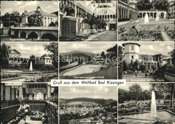 Bad Kissingen Regentenbau Saalebrücke Wandelhalle Kur