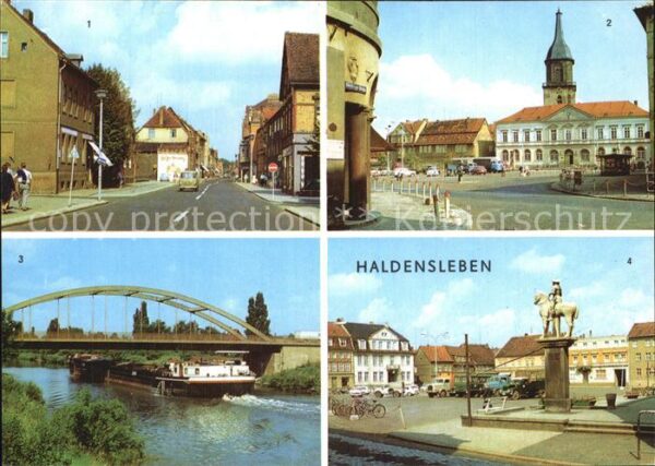 Haldensleben Rathaus Neue Brücke Mittellandkanal Ern