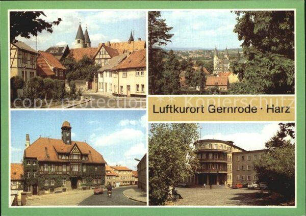 Gernrode Harz Spittelplatz Blick auf Bad Suderode Rat