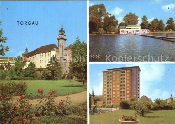 Torgau Schloss Hartenfels Schwimmbad Hochhaus