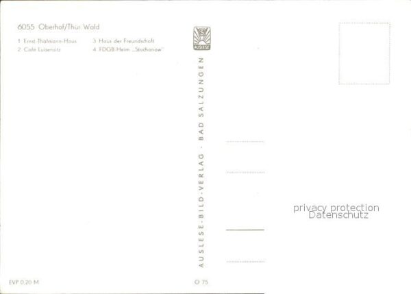 Oberhof Thueringen Ernst Thälmann Haus Cafe Luisensitz FDG – Bild 2