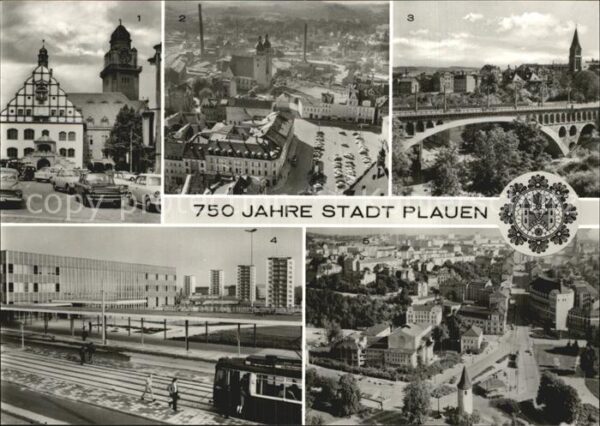 Plauen Vogtland Rathaus Altmarkt Bahnhof Grotewohl Plat