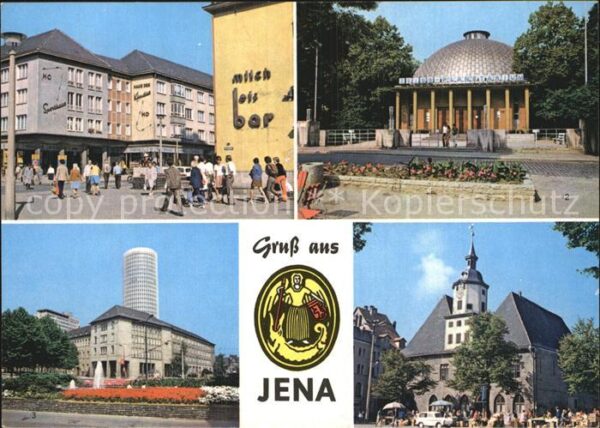 Jena Thueringen Kirchplatz Zeiss Planetarium Uni Hochha