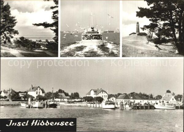 Insel Hiddensee Dornbusch Leuchtturm Hafen Vitte