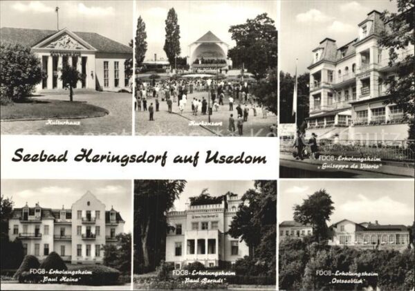 Heringsdorf Ostseebad Usedom Kulturhaus Kurkonzert FDGB Heim Paul He