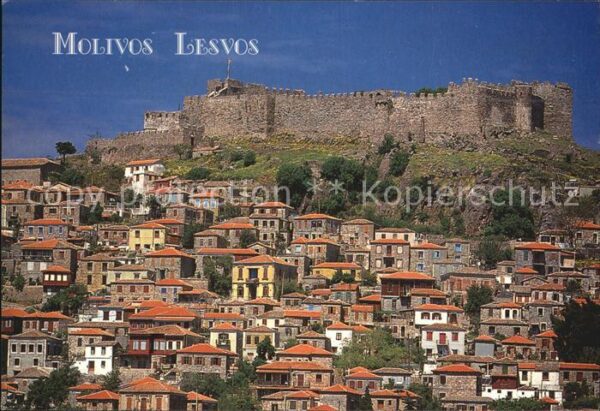 Lesbos Burg Stadtansicht