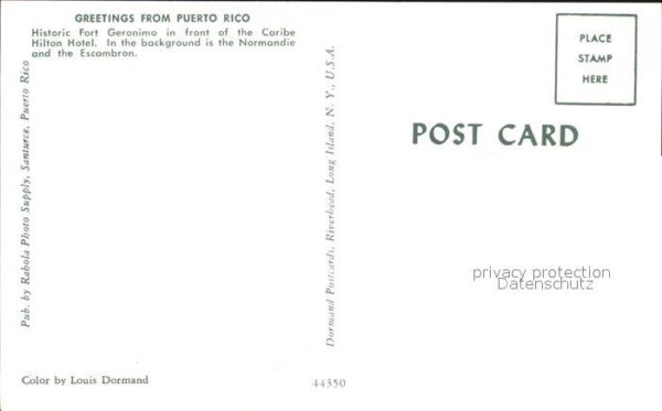 Puerto Rico Historic Fort Geronimo Caribe Hilton Ho – Bild 2