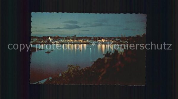 Hamilton Bermuda Skyline at dusk as seen from Paget Shor