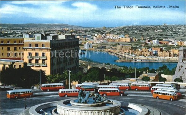 Valletta Malta The Trito Fountain