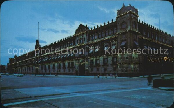Mexico City National Palace at night