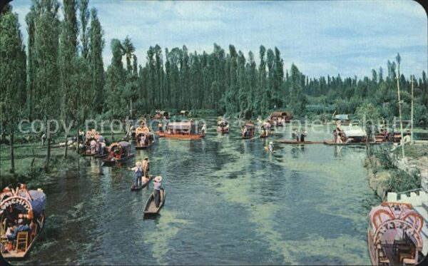 Mexico City Typical flower decked boats Xochimilco