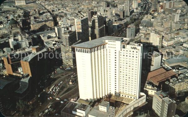 Mexico City Air view of Colombus Circle and the Fie