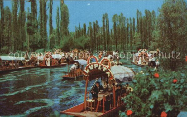 Mexico City Lago de Xochimilco Flower boats