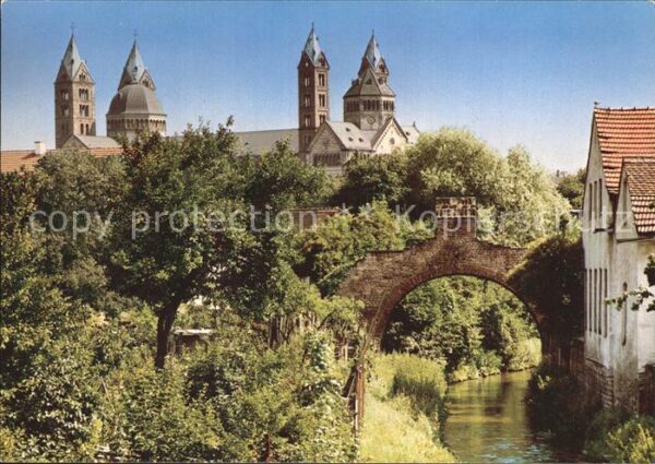 Speyer Rhein Dom mit Riegel Durchlassbogen