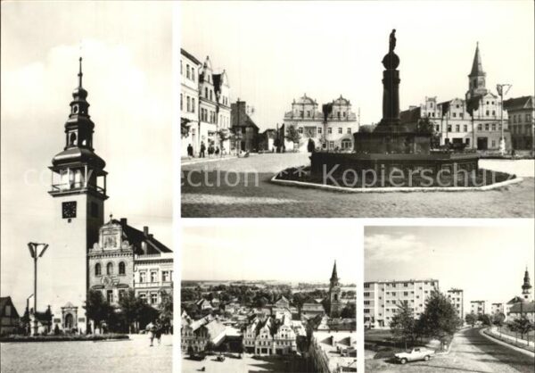 Bytom Odrzanski Beuthen Oder Ratusz Rynek Widok ogolny Frament miast