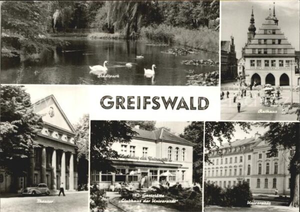 Greifswald Stadtpark Rathaus Theater HOG Clubhaus