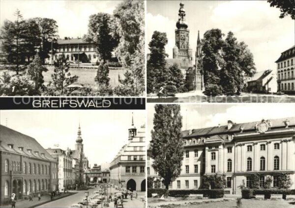 Greifswald Bahnhof Dom St Nikolai PdF Ernst Moritz