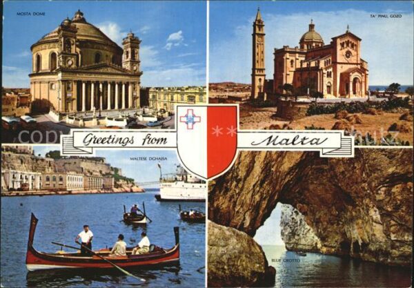 Malta Mosta Dome Ta Pinu Gozo Maltese Dghajsa