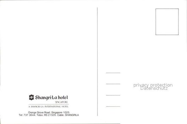 Singapore Shangri La Hotel – Bild 2