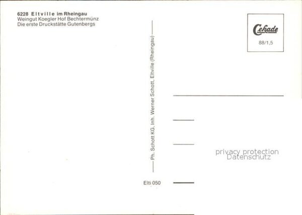 Eltville Rhein Weingut Koegler Hof Bechtermünz Erste D – Bild 2