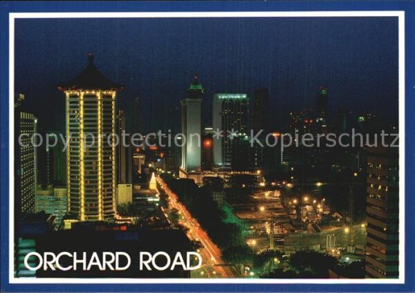 Singapore Orchard Road at night