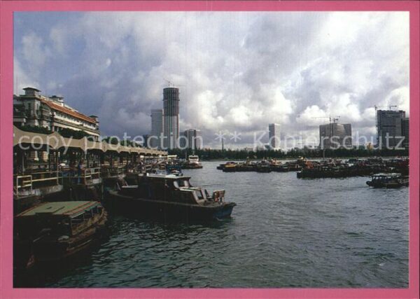 Singapore Tongkangs ferries and boats at Singapor