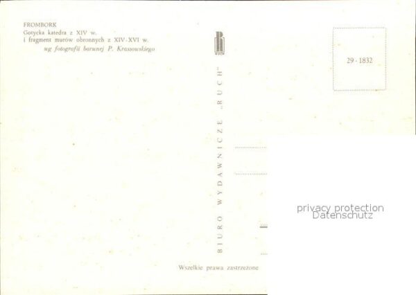 Frombork Gotycka katedra Fragment murow obronnyc – Bild 2